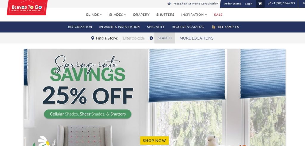 Blinds To Go Homepage