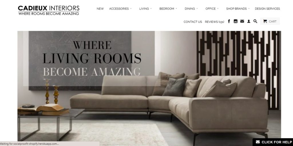 Cadieux Interiors Homepage