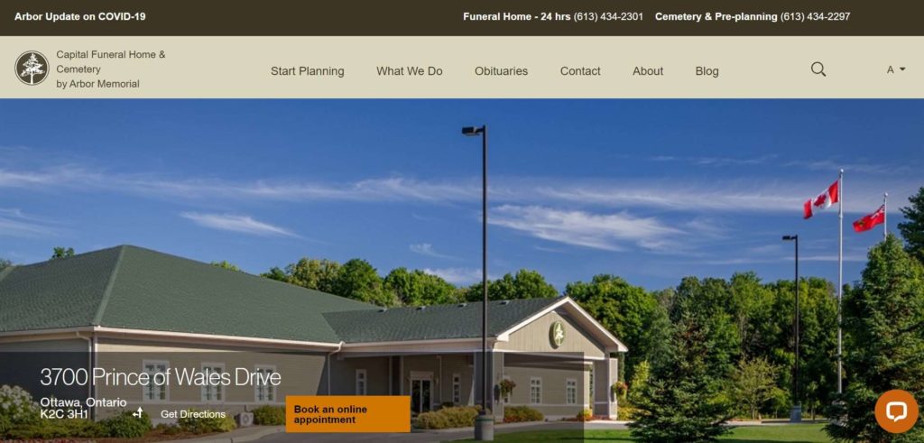 Capital Funeral Home & Cemetery Homepage