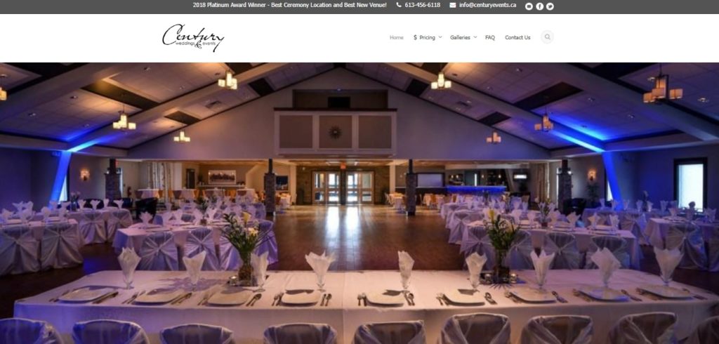 Century Weddings and Events Homepage