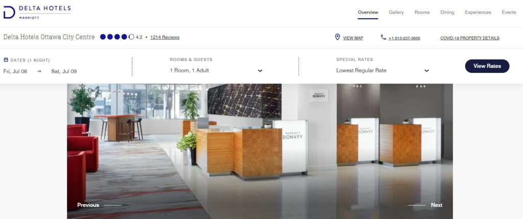 Delta Hotels by Marriott Homepage