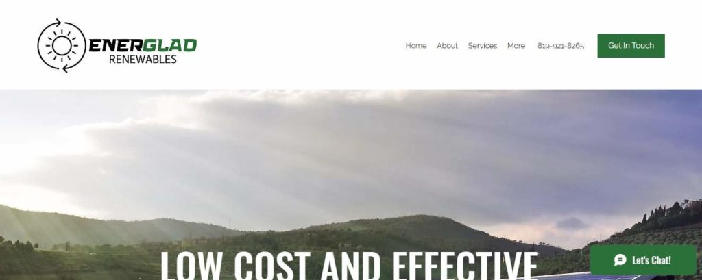 EnerGlad Renewables Homepage