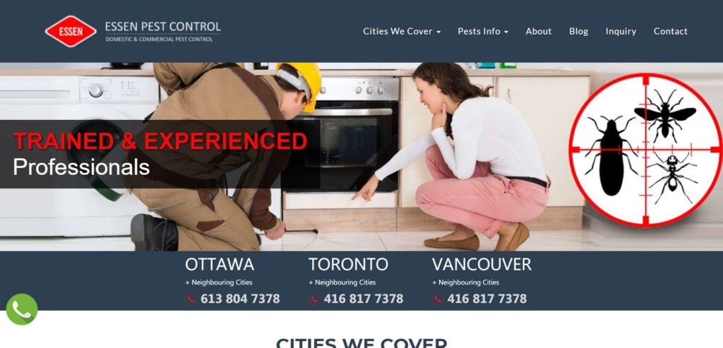 Essen Pest Control Homepage