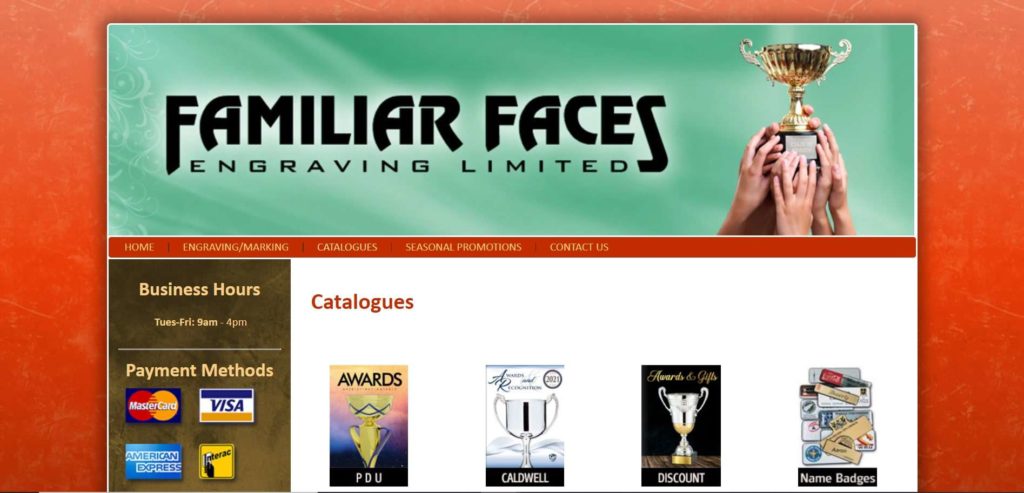 Familiar Faces Engraving Ltd. Homepage