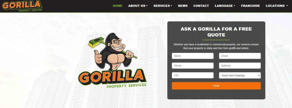 Gorilla Property Services Homepage