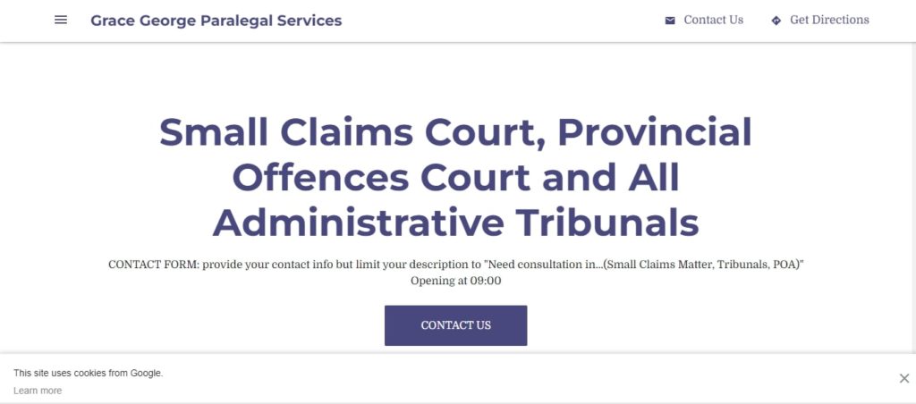 Grace George Paralegal Services Homepage