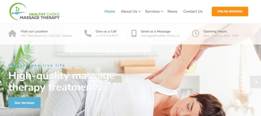 Healthy Choice Massage Therapy Homepage