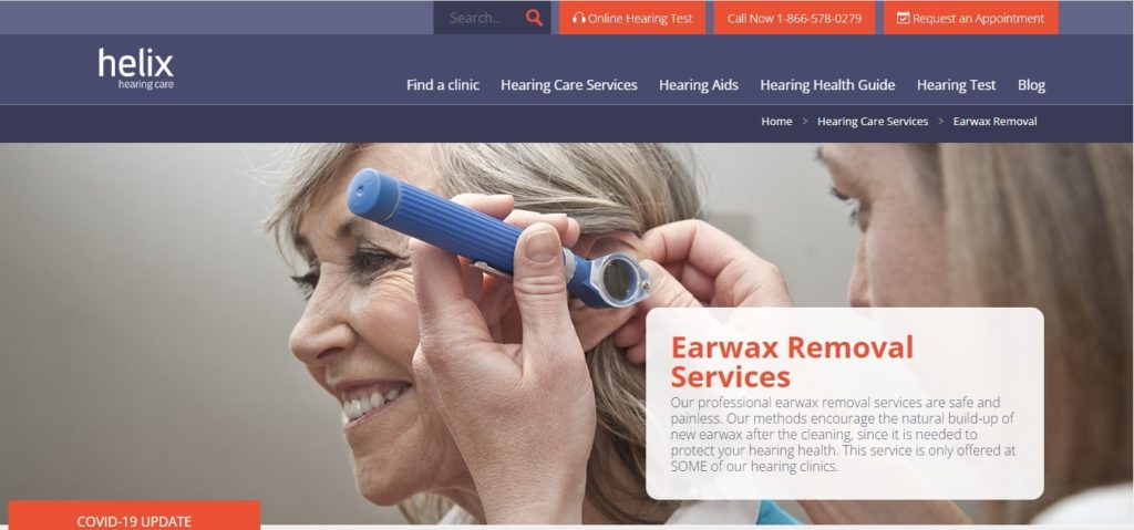 Helix Hearing Care Homepage