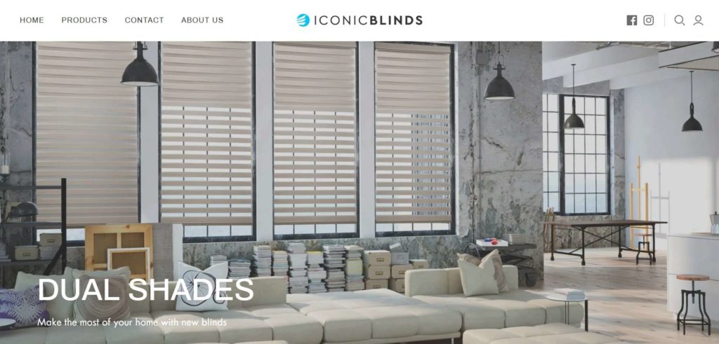 Iconic Blinds Homepage