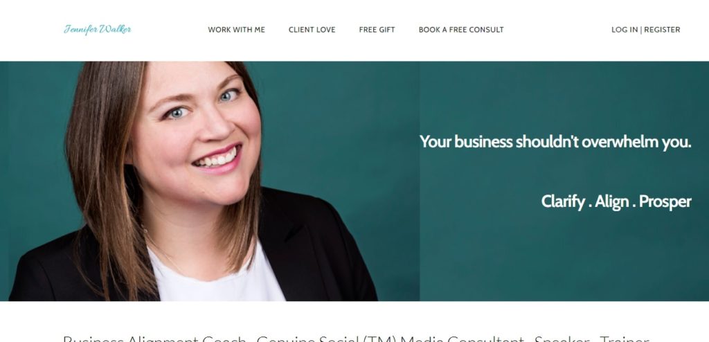 Jennifer Walker - Business Alignment Coach Homepage
