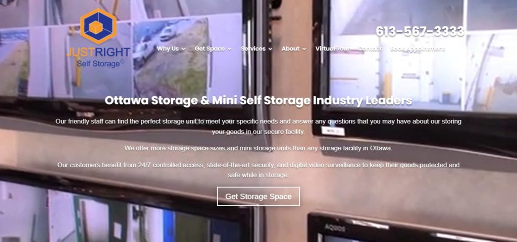 Just Right Storage Homepage