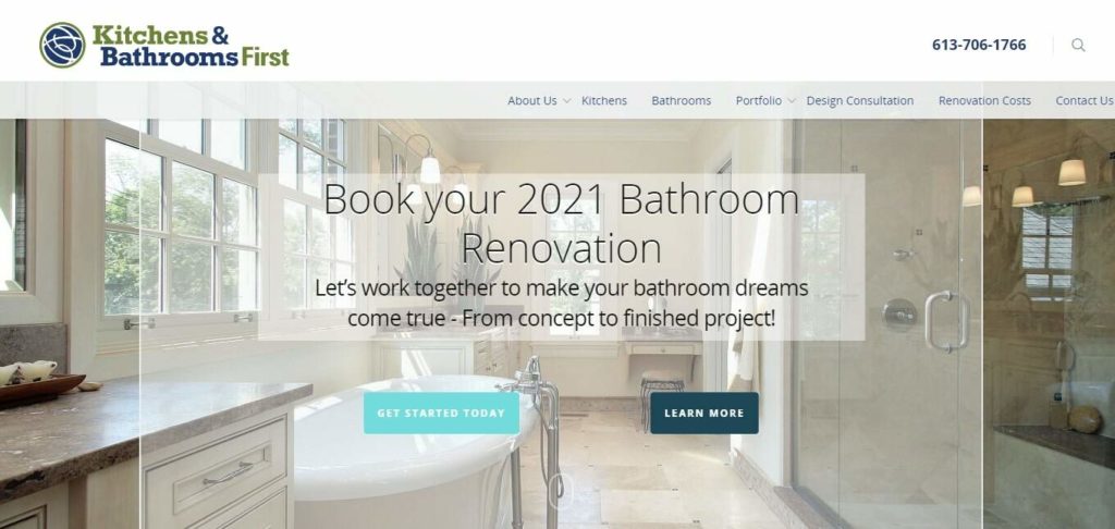 Kitchens & Bathrooms First Homepage