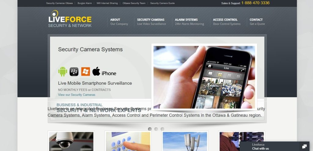 Liveforce Security Systems Homepage