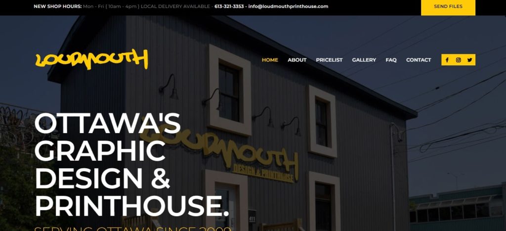 Loudmouth Printhouse Homepage