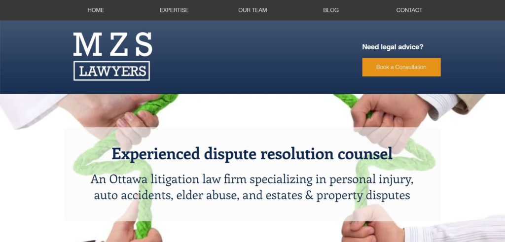 MZS Lawyers Homepage
