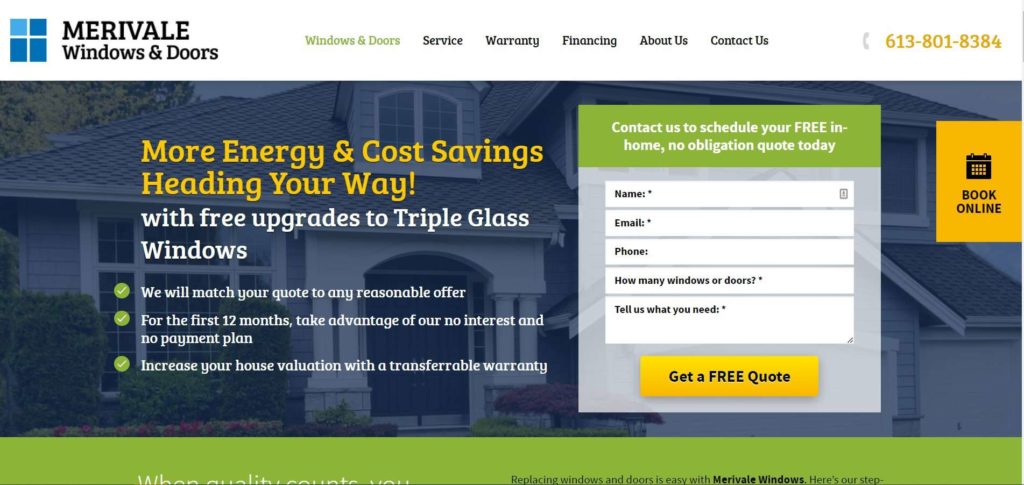 Merivale Windows and Doors Homepage