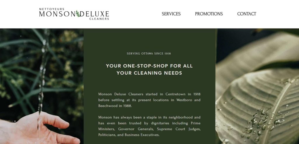Monson Deluxe Cleaners Homepage