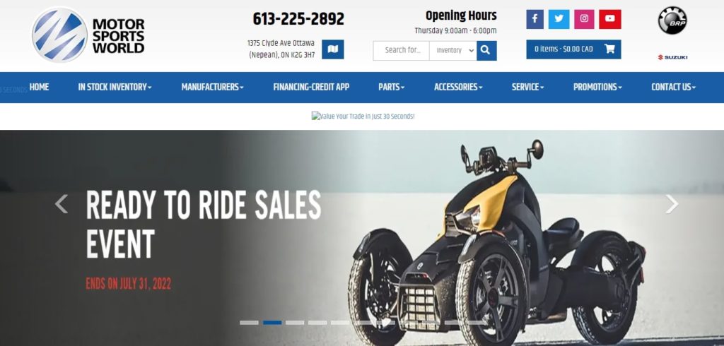 Motor Sports World Homepage