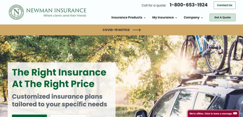 Newman Insurance Homepage