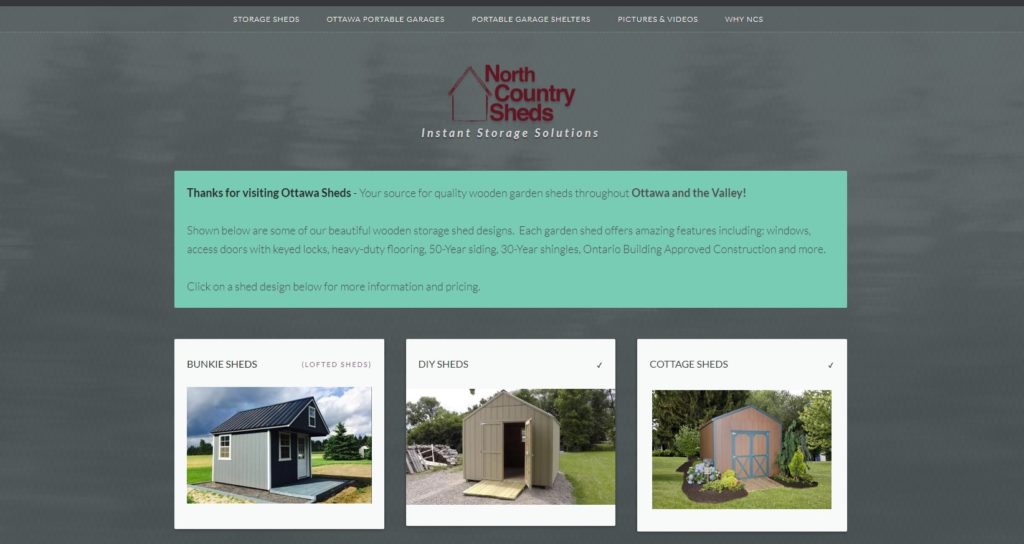 North Country Sheds Homepage