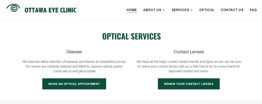 Ottawa Eye Clinic Homepage