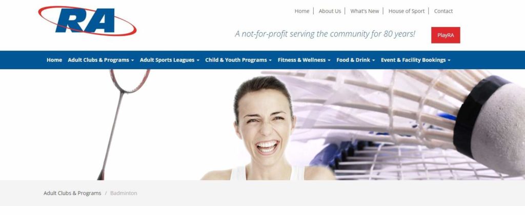 RA Badminton Club Homepage