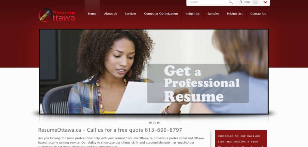 Resume Ottawa Homepage