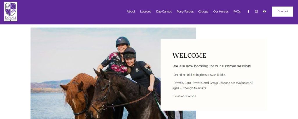 Royale Equestrian Centre Homepage