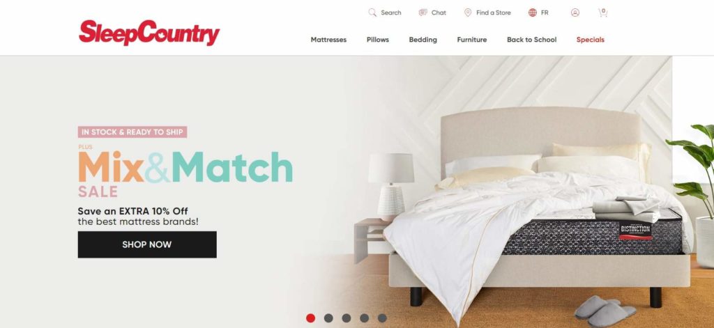 Sleep Country Canada Homepage