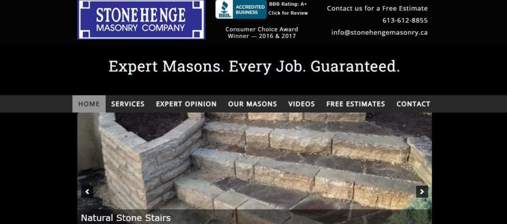 Stonehenge Masonry Homepage