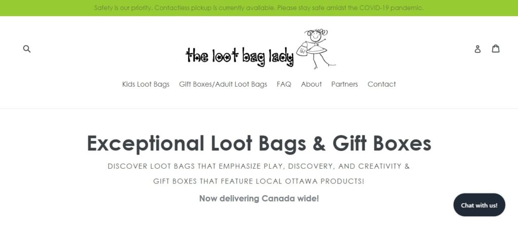 The Loot Bag Lady Homepage