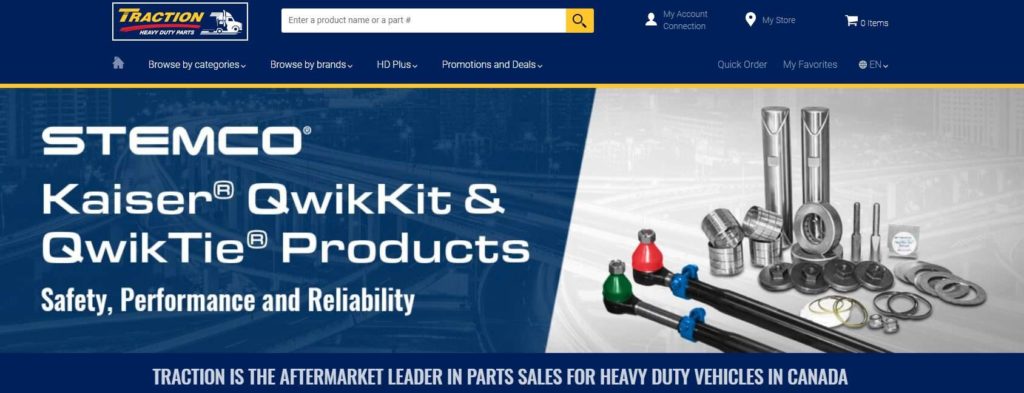 Traction Heavy Duty Parts Homepage