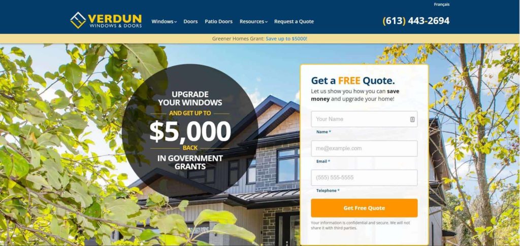 Verdun Windows and Doors Homepage