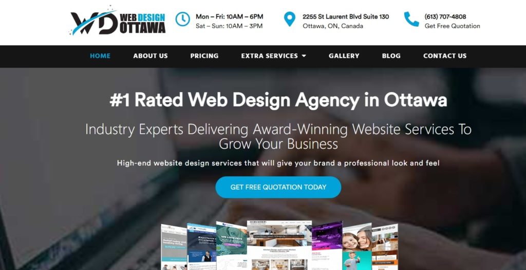Web Design Ottawa Homepage