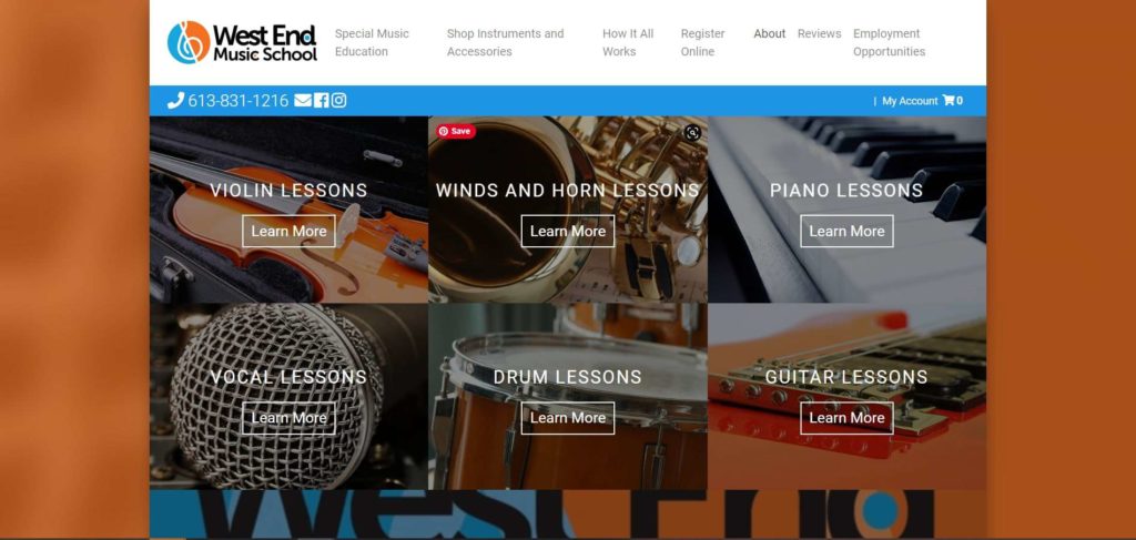 West End Music School Homepage