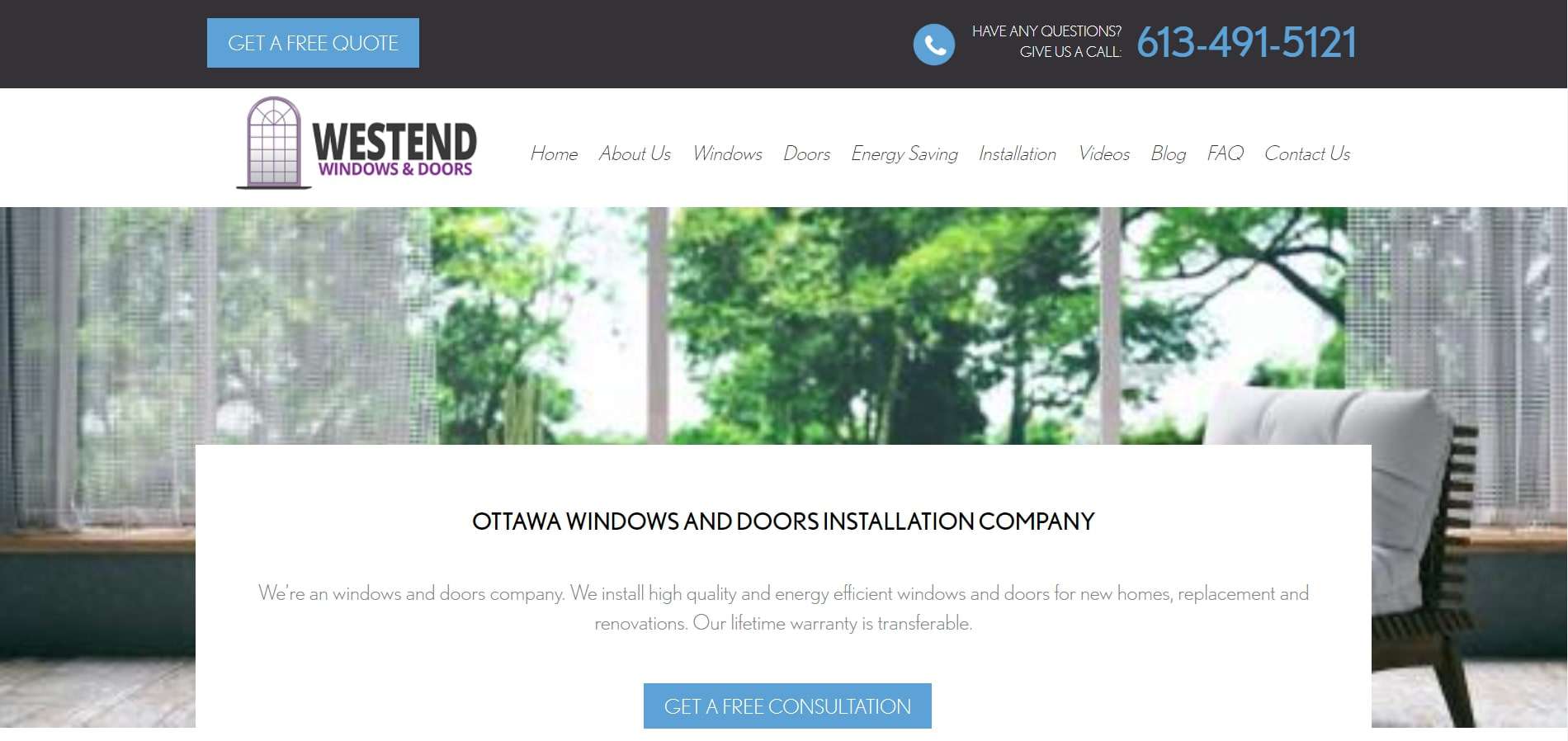 Westend Windows and Doors Homepage