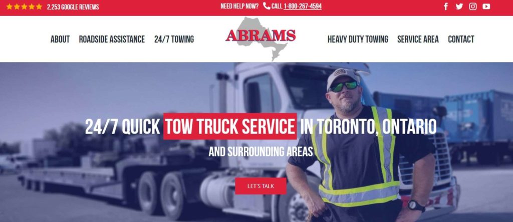 Abrams Towing Ottawa Homepage