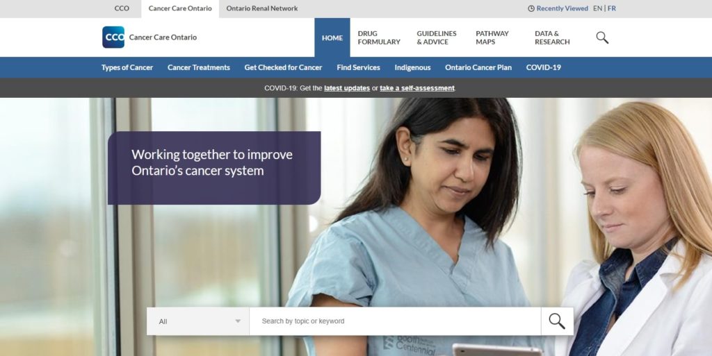 Cancer Care Ontario Homepage