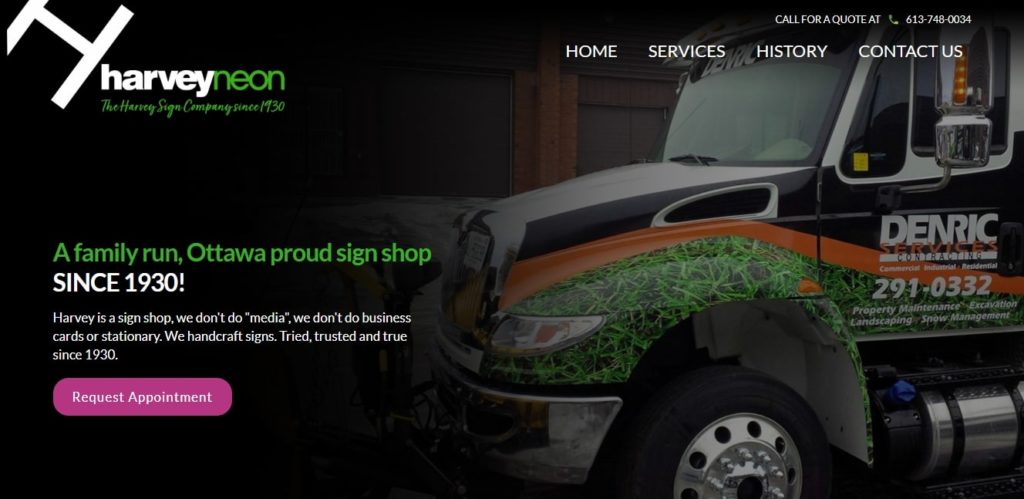 Harvey Neon Homepage