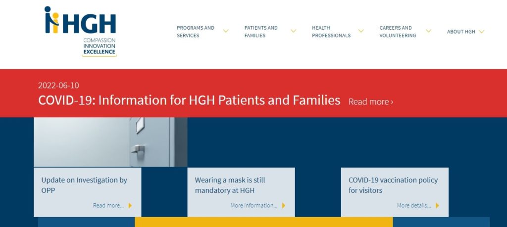 Hawkesbury and District General Hospital Homepage