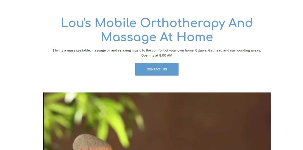 Lou's Mobile Orthotherapy And Massage At Home Homepage