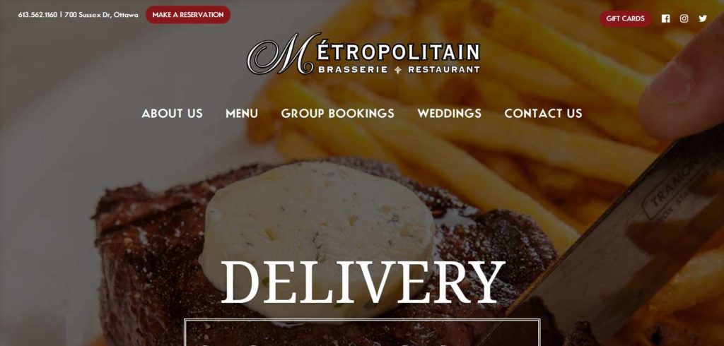 Metropolitain Brasserie Restaurant Homepage