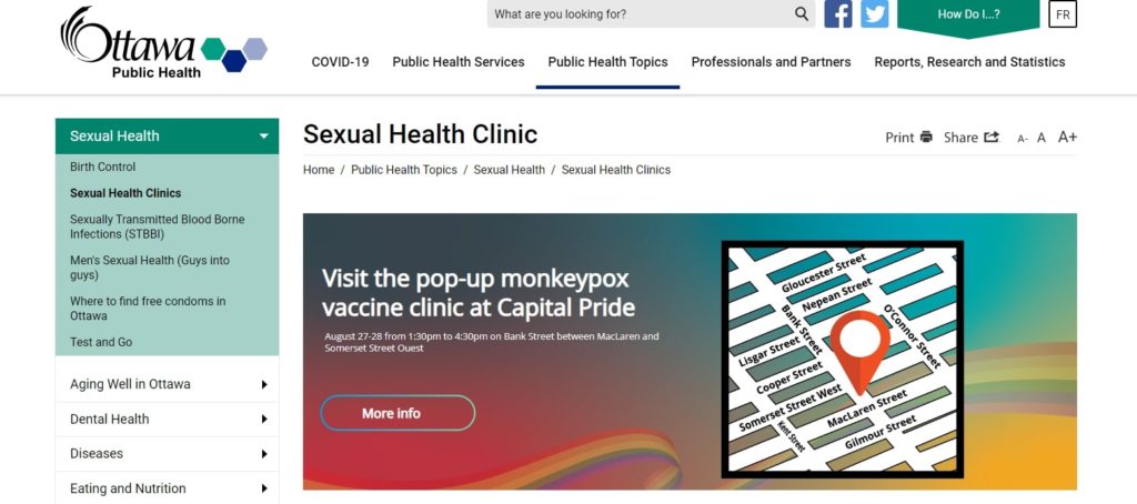 Sexual Health Clinic Homepage