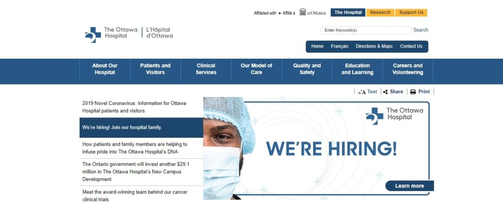 The Ottawa Hospital Homepage