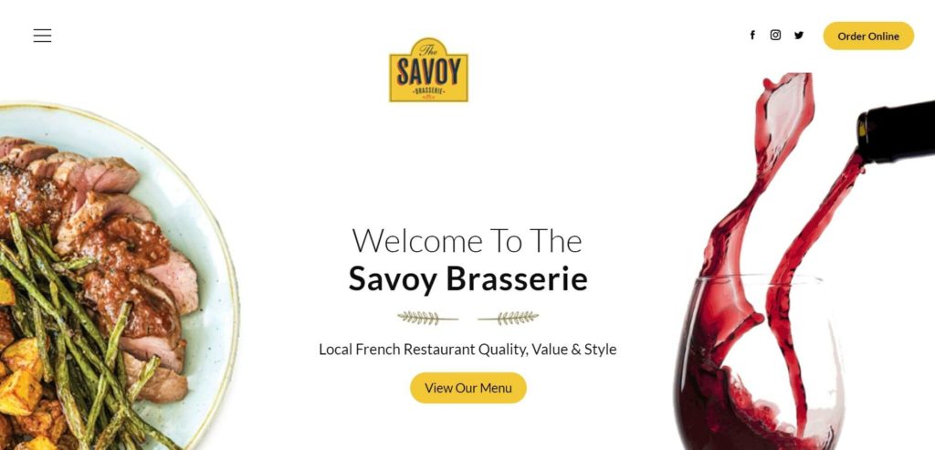 The Savoy Brasserie Homepage