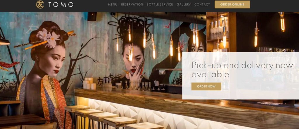 Tomo Restaurant Homepage