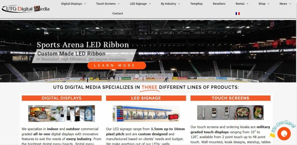 UTG Digital Media Homepage