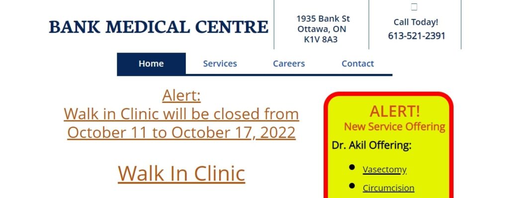 Bank Medical Centre Homepage