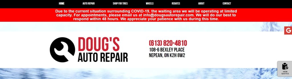 Doug's Auto Repair Homepage