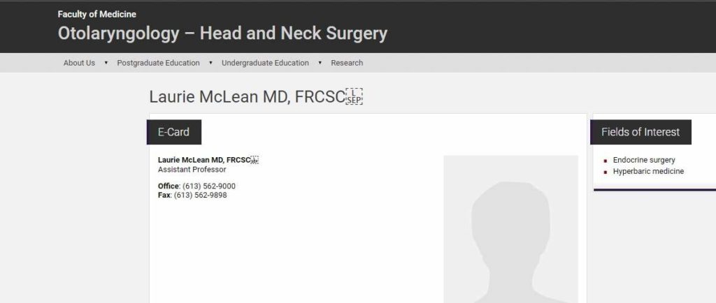 Dr. Laurie Mclean Clinic's Homepage